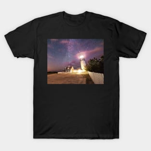 Cape Cod Truro Massachusetts Highland Light Starry Sky T-Shirt